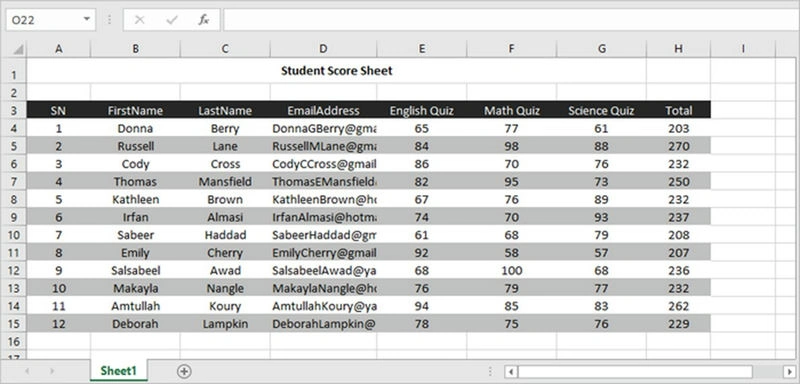 Highlight Every Other Row or Column in Excel in Java