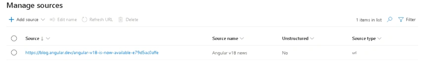 Manage Sources