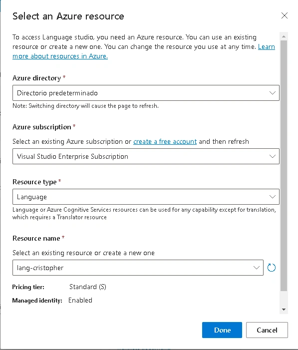  Azure credentials