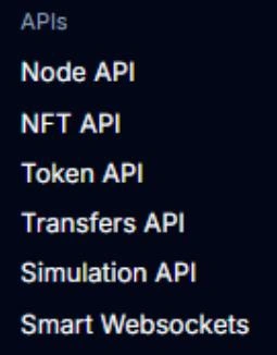 Alchemy Dashboard Api Section
