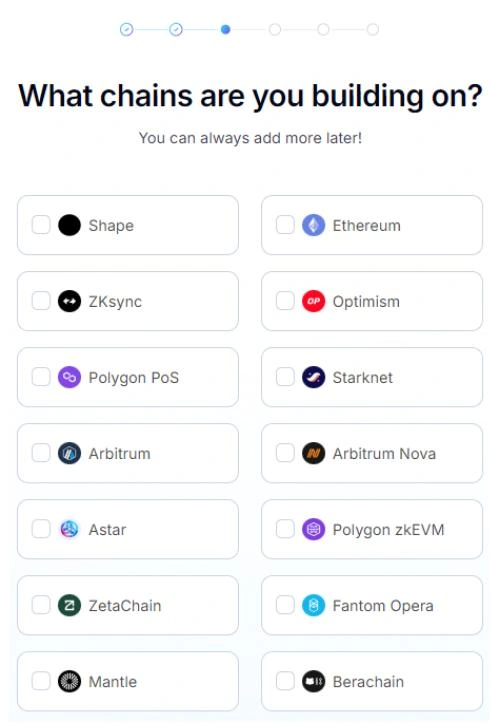 Setting Blockchain List