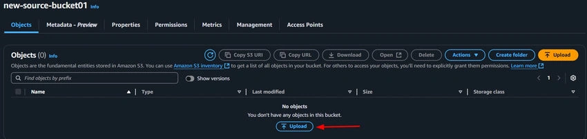 Upload button