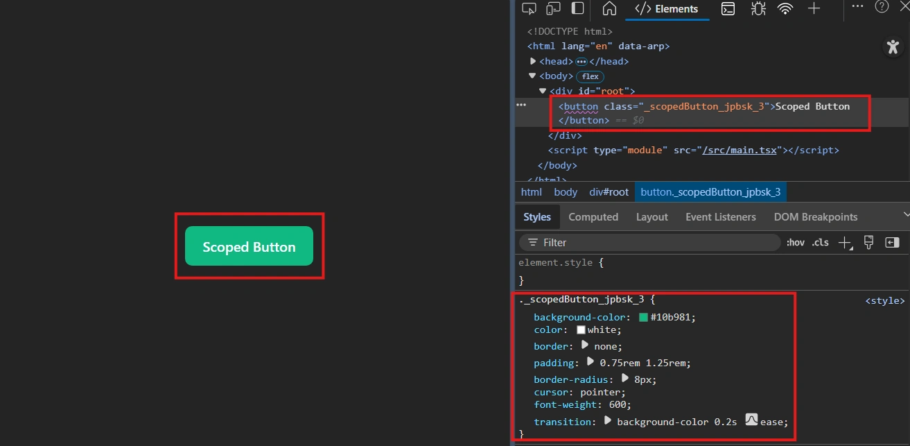 scoped style