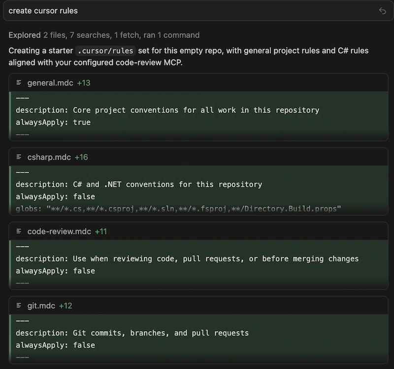 cursor rules prompt