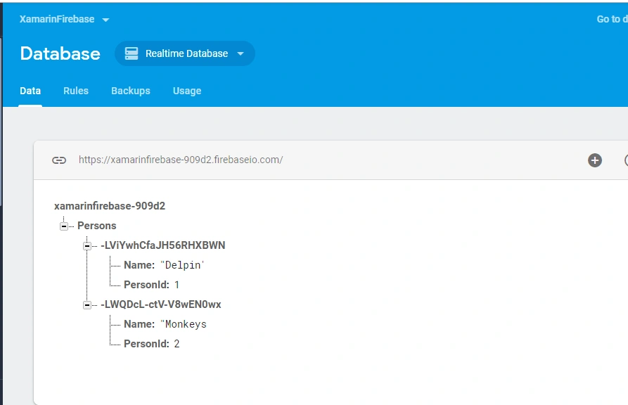 Xamarin.Forms - Working with Firebase Realtime Database CRUD Operations