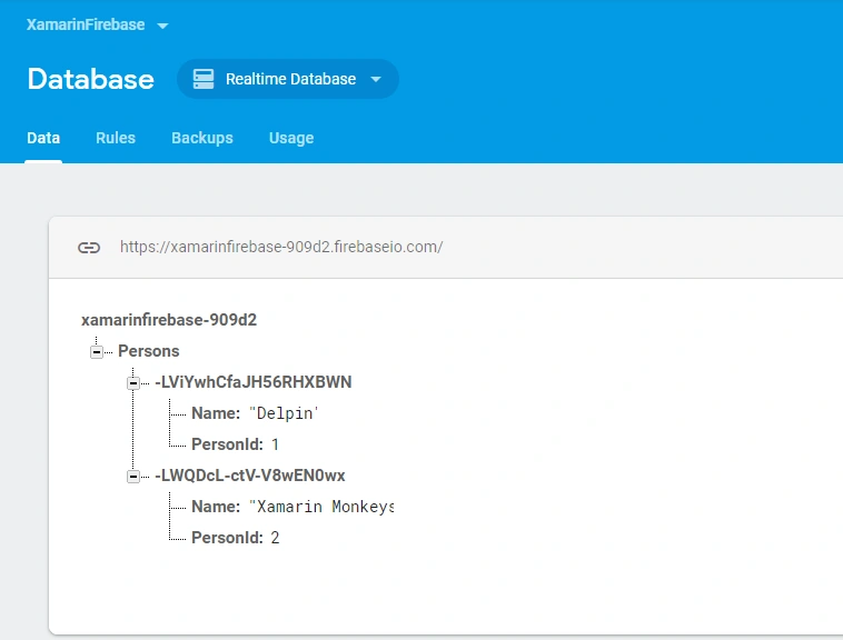 Xamarin.Forms - Working with Firebase Realtime Database CRUD Operations