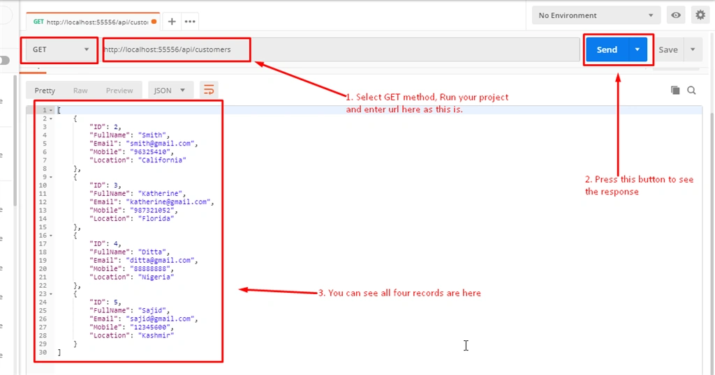 CRUD In Web API Using SQL Server