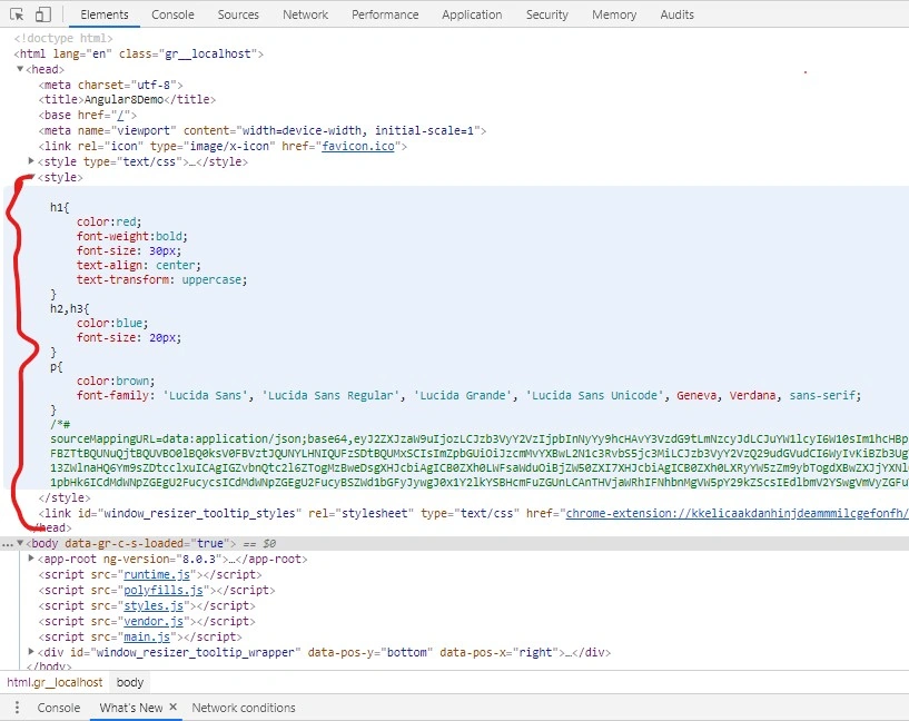 HTML element
