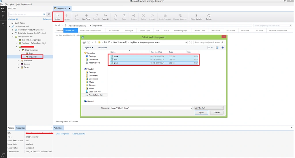 Angular Dynamic CSS Loading From Azure Blob Storage