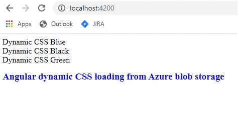 Angular Dynamic CSS Loading From Azure Blob Storage