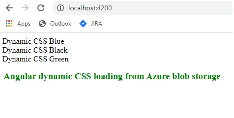 Angular Dynamic CSS Loading From Azure Blob Storage