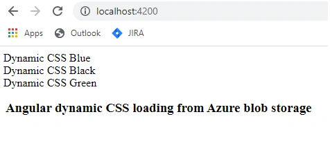 Angular Dynamic CSS Loading From Azure Blob Storage