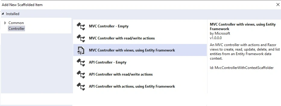 Simple Scaffolding CRUD Operations In ASP.NET Core Using EF Core DB First Approach