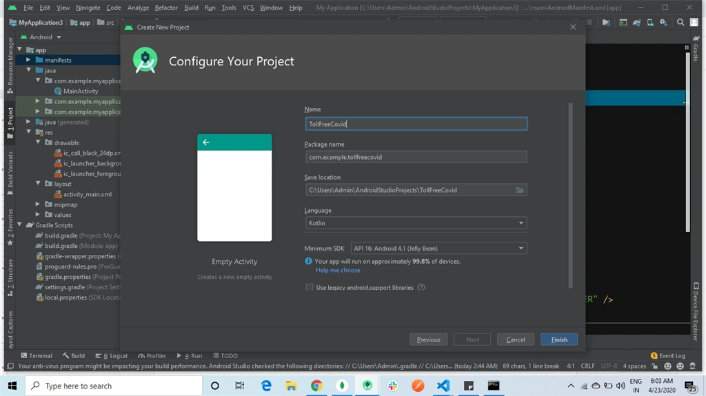 How To Create A Toll Free Calling Application Like Covid-19 Customer Care Using Kotlin
