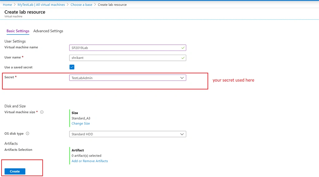 Setup Azure Dev Test Lab For SharePoint 2019