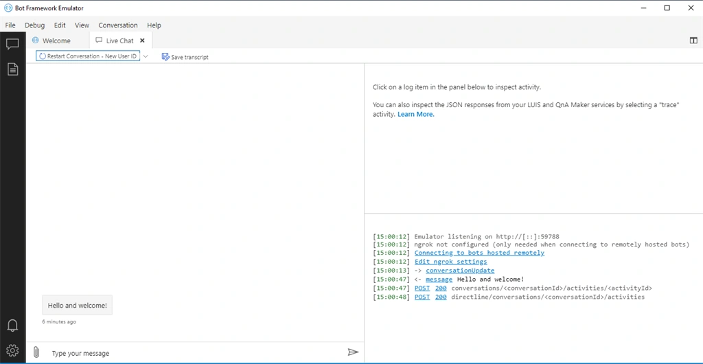Design And Develop A Greeting Bot using Microsoft Bot Framework On VS2019 Community Version