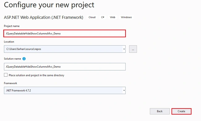 jQuery Datatable Hide Show Columns
