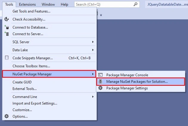 jQuery Datatable Hide Show Columns