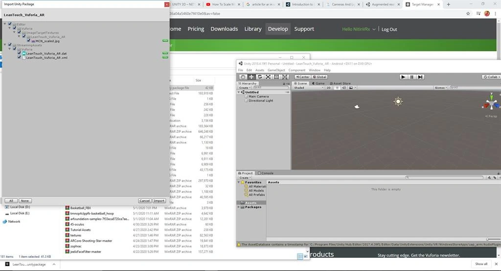 Leantouch_Vuforia_AR In Unity