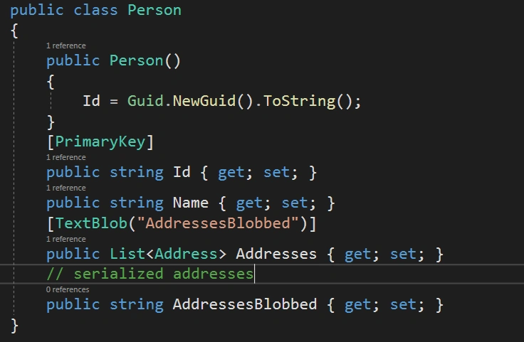 Insert List Of Items Into Single Row In Xamarin Forms SQLite DB