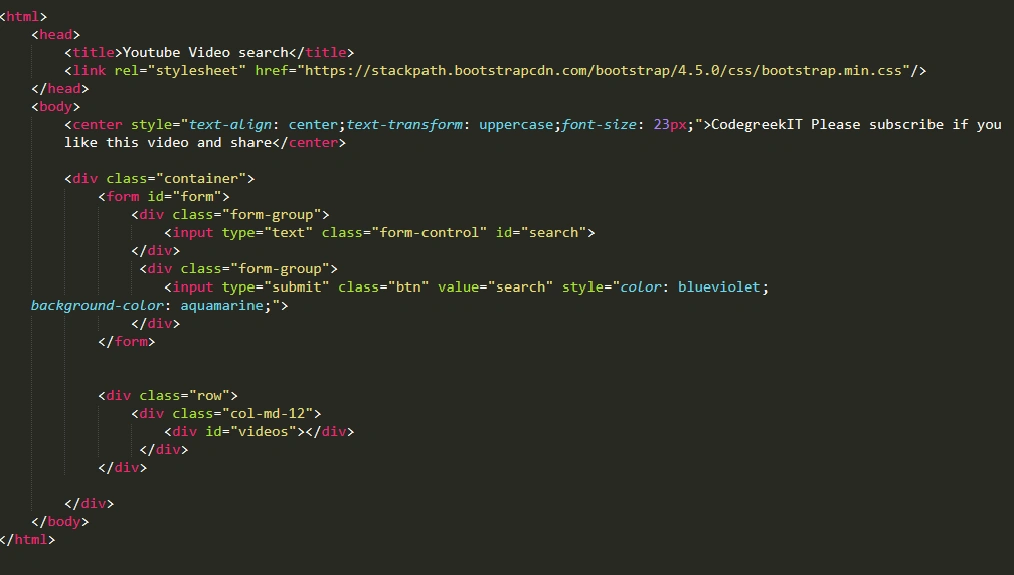 How To Implement Youtube Video Search Using Youtube Data API V3 In WordPress Website