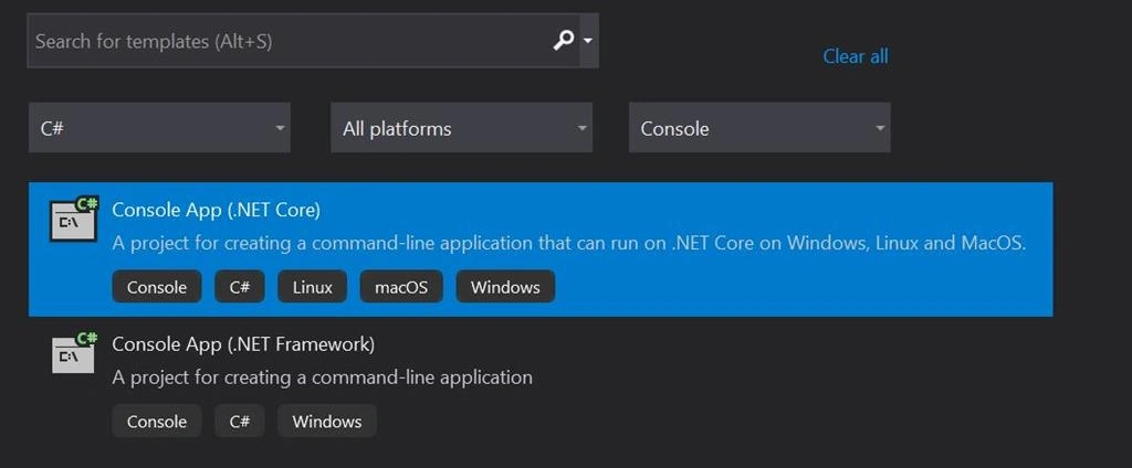 C# console app