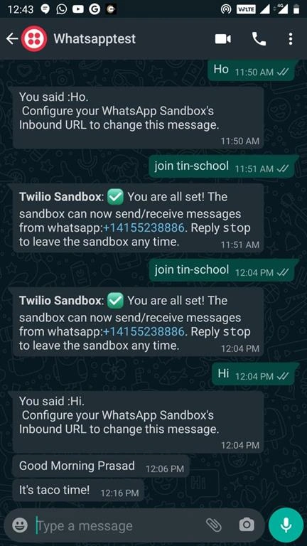 WhatsApp Text Messages Using C#