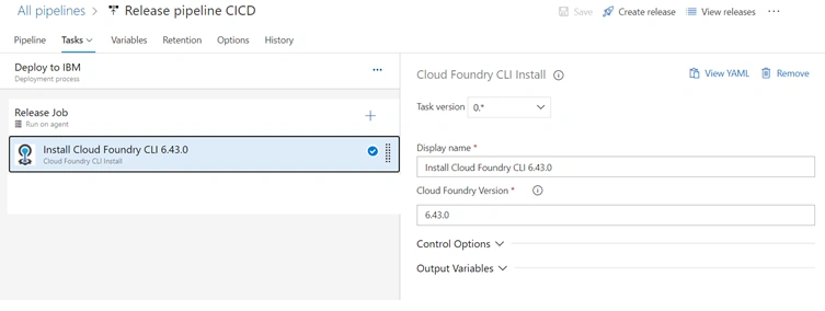 Set Up Continuous Deployment Pipeline For Cloud Foundry Application Using Azure Devops