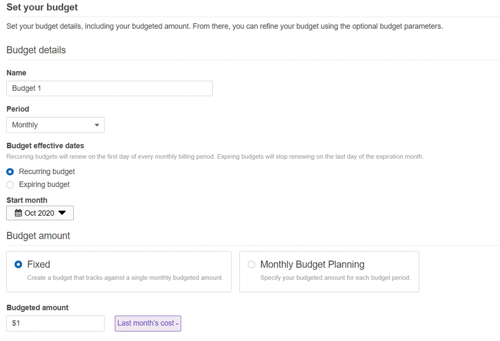 Set Up An IAM User And The Alert For Budget In AWS