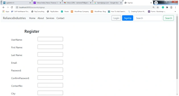 Django CRUD And User Authentication With Django Class Based View And Using PostgreSQL Database Server