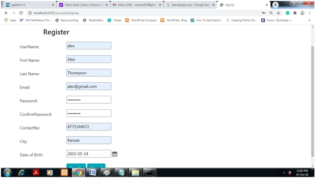 Django CRUD And User Authentication With Django Class Based View And Using PostgreSQL Database Server