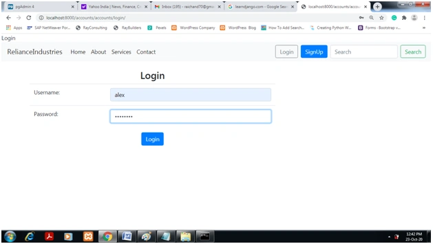 Django CRUD And User Authentication With Django Class Based View And Using PostgreSQL Database Server