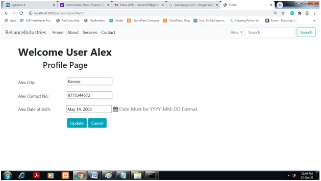 Django CRUD And User Authentication With Django Class Based View And Using PostgreSQL Database Server