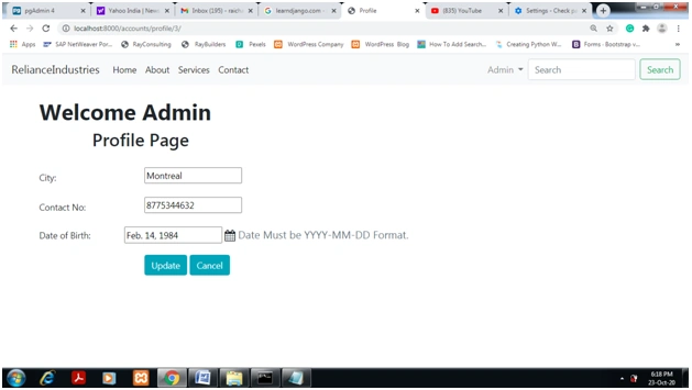 Django CRUD And User Authentication With Django Class Based View And Using PostgreSQL Database Server
