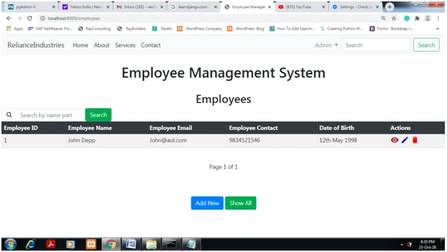 Django CRUD And User Authentication With Django Class Based View And Using PostgreSQL Database Server