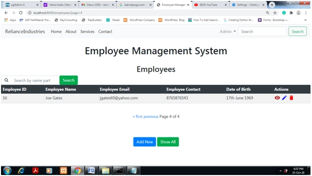 Django CRUD And User Authentication With Django Class Based View And Using PostgreSQL Database Server