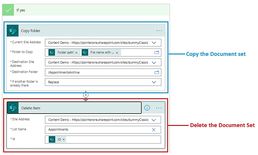 Power Automate - Archive SharePoint Online Document Set