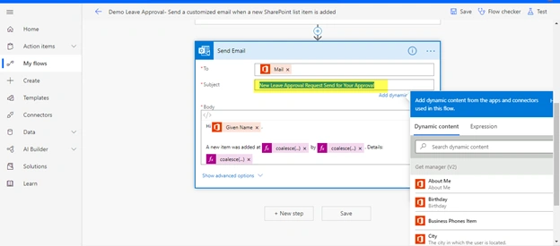 How To Send A Customized Email When A New SharePoint List Item Added