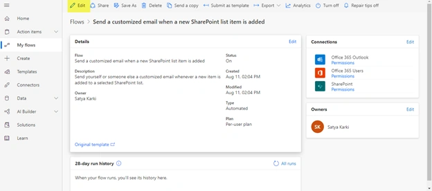 How To Send A Customized Email When A New SharePoint List Item Added