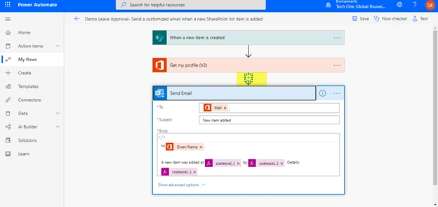 How To Send A Customized Email When A New SharePoint List Item Added