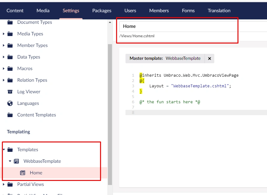 Learn Creation Of Templates, Document TYpes And Content Page In Umbraco CMS