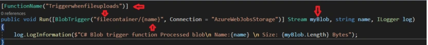 Create A Azure Function Triggered By Blob Storage Using C#