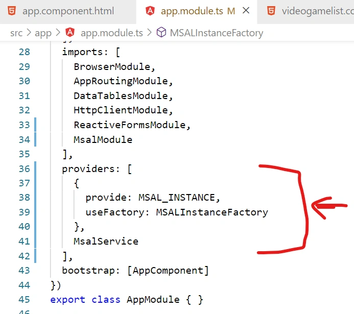 Add MSAL for Angular