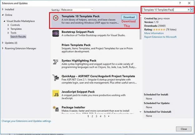 Template 10 for UWP