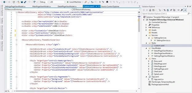 Template 10 for UWP