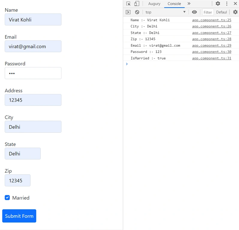 Template Driven Form In Angular 11