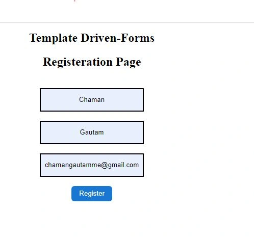 Template-Driven Form With Validations In Angular Using VS Code And Node.js