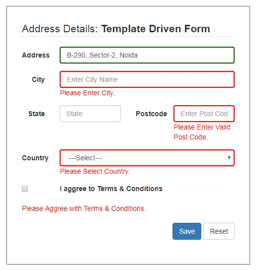 Template Driven Forms And Validation In Angular With Typescript