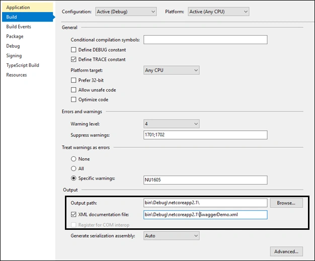 XML documentation file