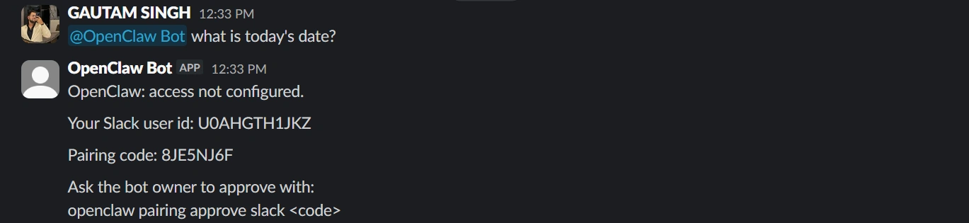 access not configure